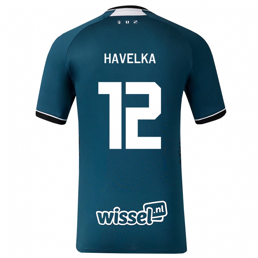 גברים Matyas Havelka #12 אפור כהה לבן הרחק ג'רזי 2026/27 חולצה קצרה