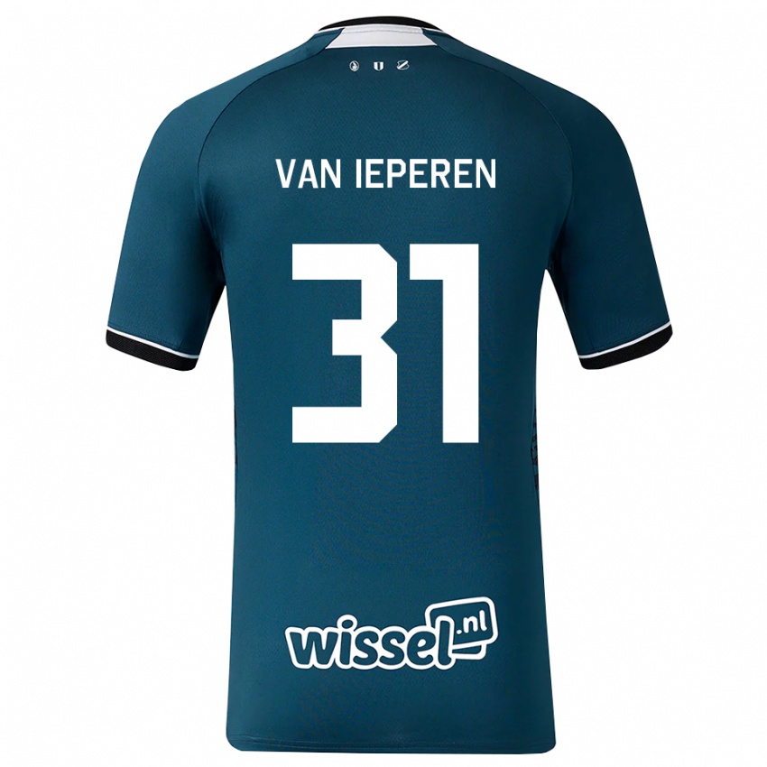 גברים Julius Van Ieperen #31 אפור כהה לבן הרחק ג'רזי 2026/27 חולצה קצרה