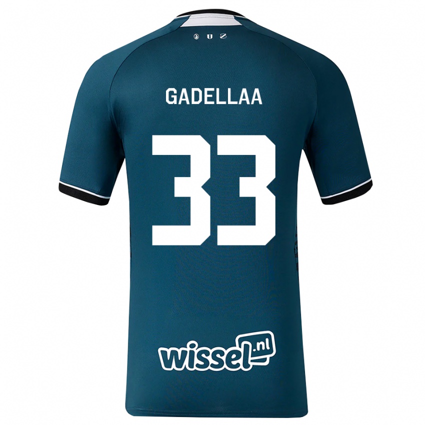 גברים Kevin Gadellaa #33 אפור כהה לבן הרחק ג'רזי 2026/27 חולצה קצרה
