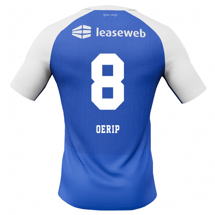 גברים Julian Oerip #8 כחול דודוד אדום לבן הרחק ג'רזי 2026/27 חולצה קצרה