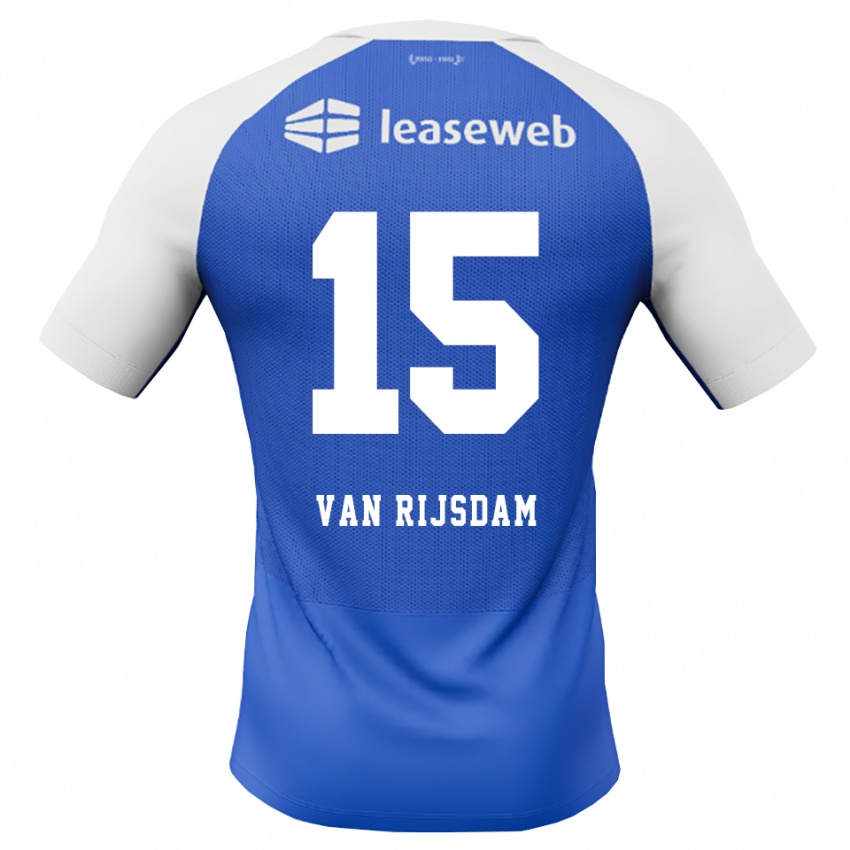 גברים Julian Van Rijsdam #15 כחול דודוד אדום לבן הרחק ג'רזי 2026/27 חולצה קצרה