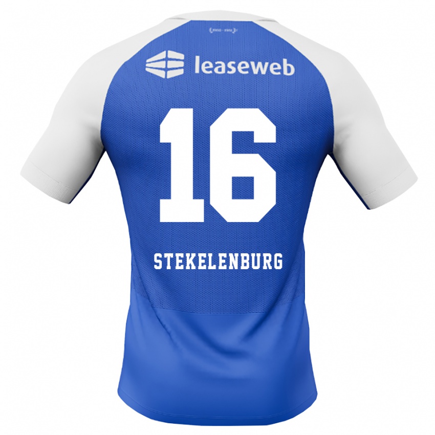 גברים Sem Stekelenburg #16 כחול דודוד אדום לבן הרחק ג'רזי 2026/27 חולצה קצרה
