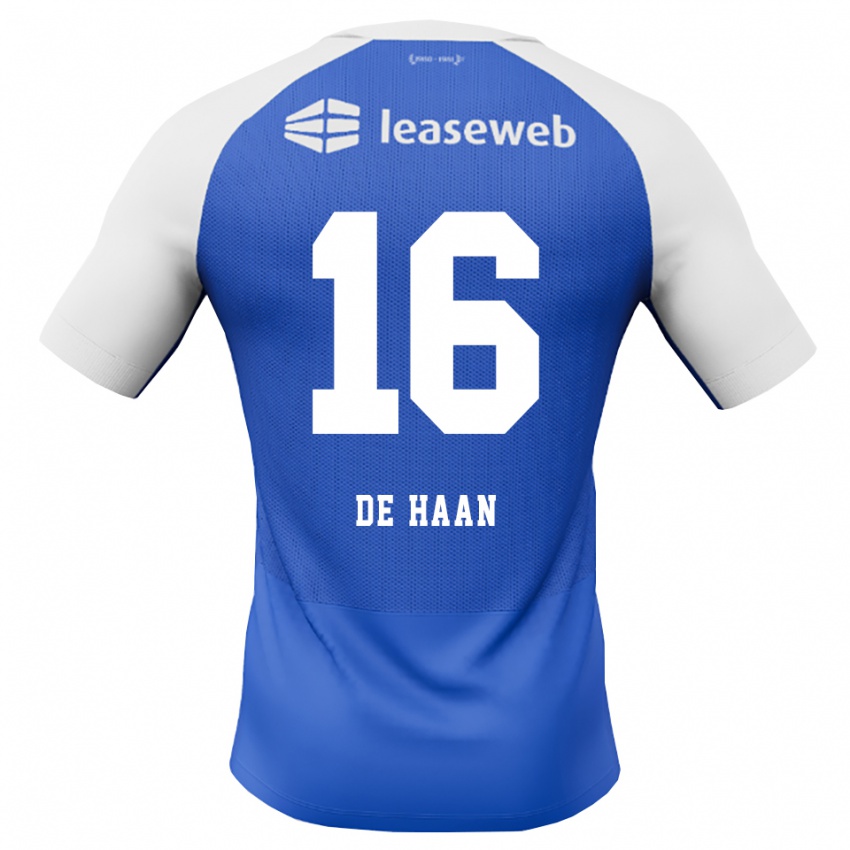 גברים Ruben De Haan #16 כחול דודוד אדום לבן הרחק ג'רזי 2026/27 חולצה קצרה
