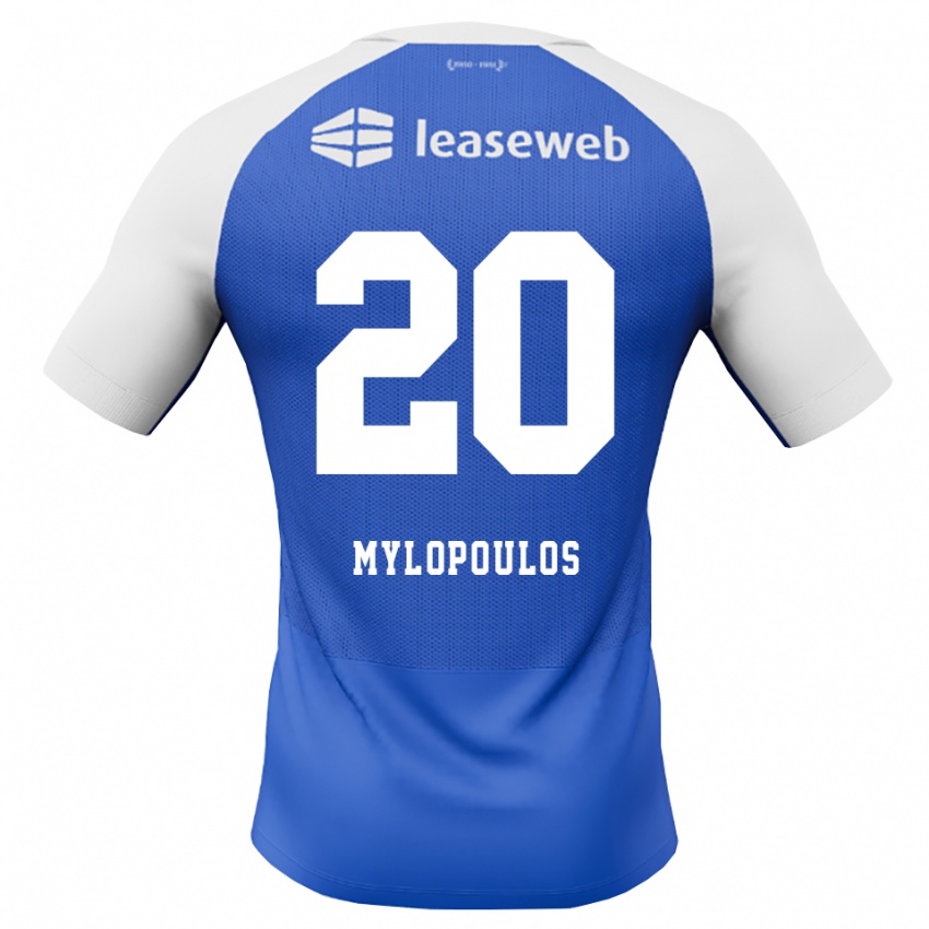 גברים Marios Mylopoulos #20 כחול דודוד אדום לבן הרחק ג'רזי 2026/27 חולצה קצרה