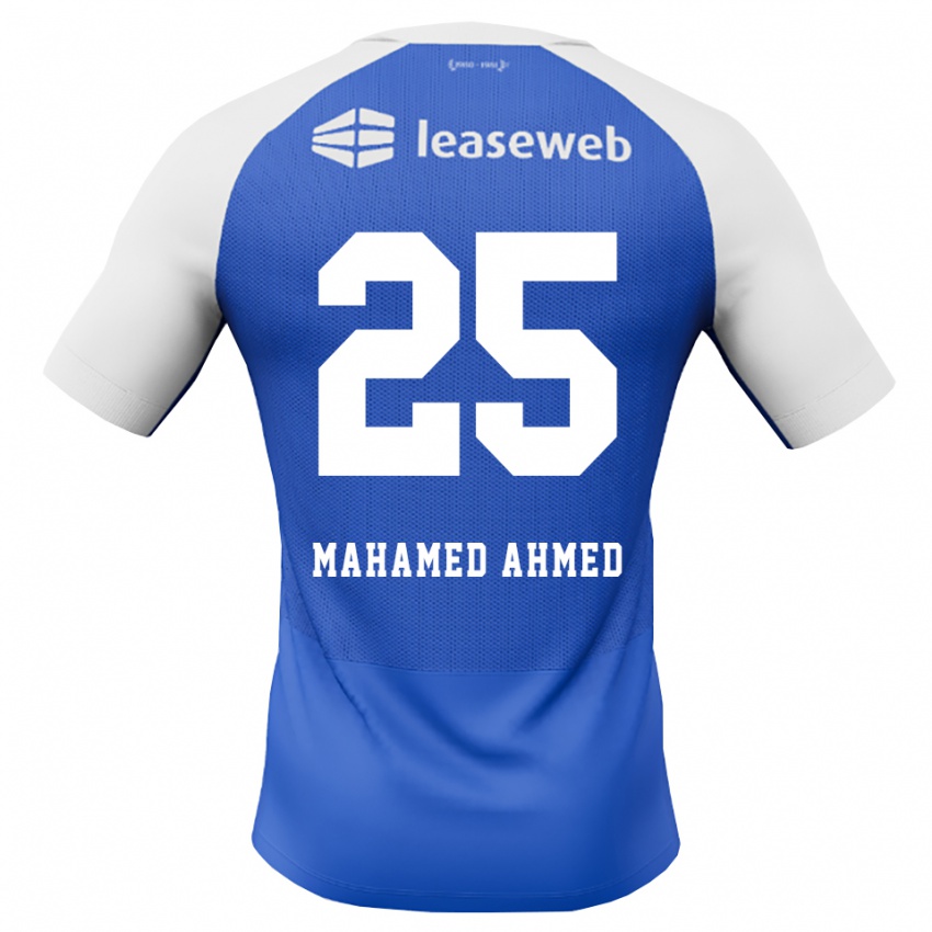 גברים Nuur Mahamed Ahmed #25 כחול דודוד אדום לבן הרחק ג'רזי 2026/27 חולצה קצרה