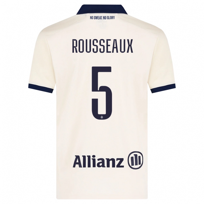 גברים Luca Rousseaux #5 בז' שחור הרחק ג'רזי 2026/27 חולצה קצרה