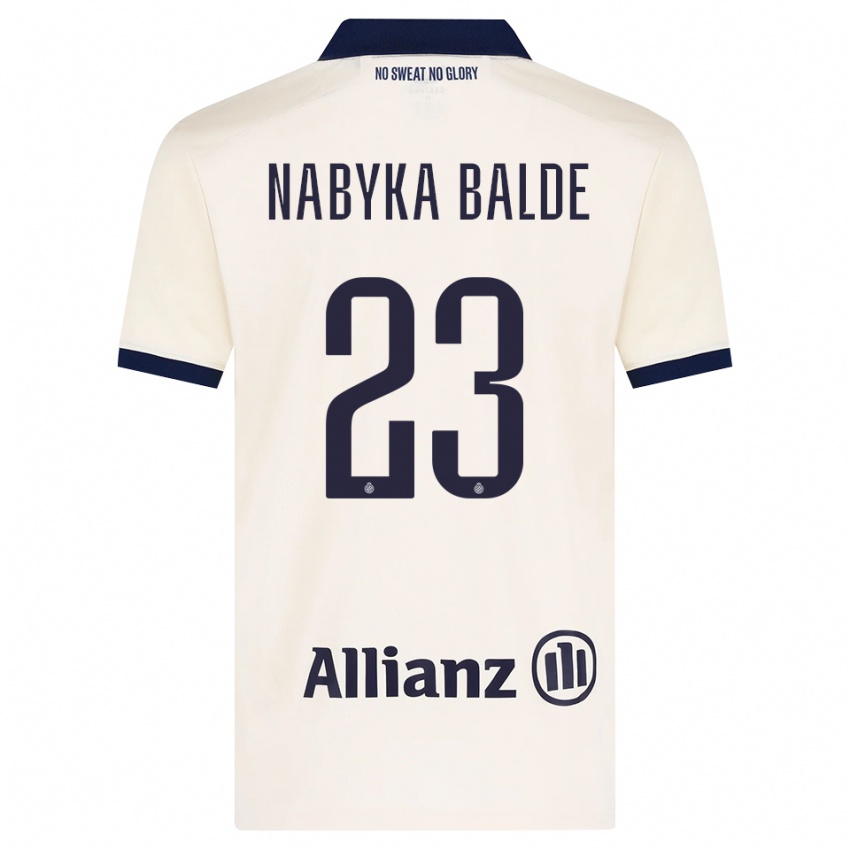 גברים Mamadou Nabyka Balde #23 בז' שחור הרחק ג'רזי 2026/27 חולצה קצרה