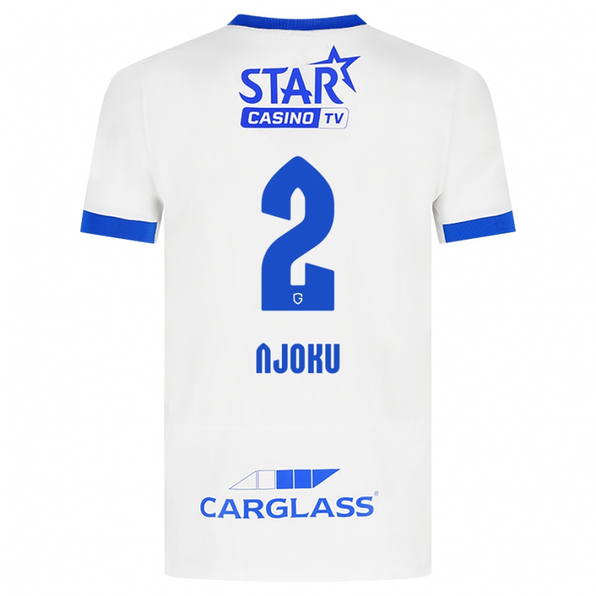 גברים Junior Njoku #2 לבן כחול הרחק ג'רזי 2026/27 חולצה קצרה