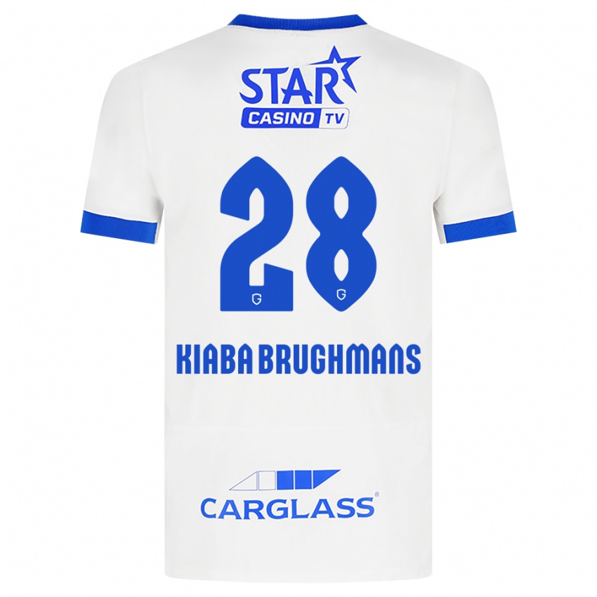 גברים Lucca Kiaba Brughmans #28 לבן כחול הרחק ג'רזי 2026/27 חולצה קצרה