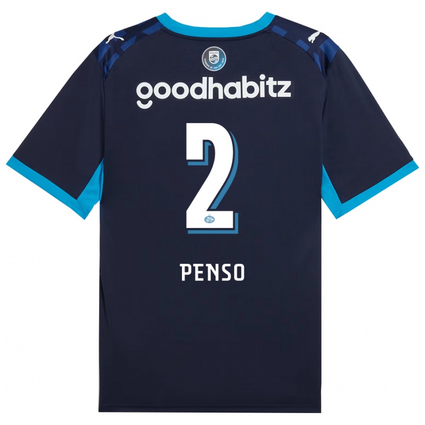 גברים Kyano Penso #2 כחול דודוד כחול רויאל ג'רזי קיט שלישי 2026/27 חולצה קצרה