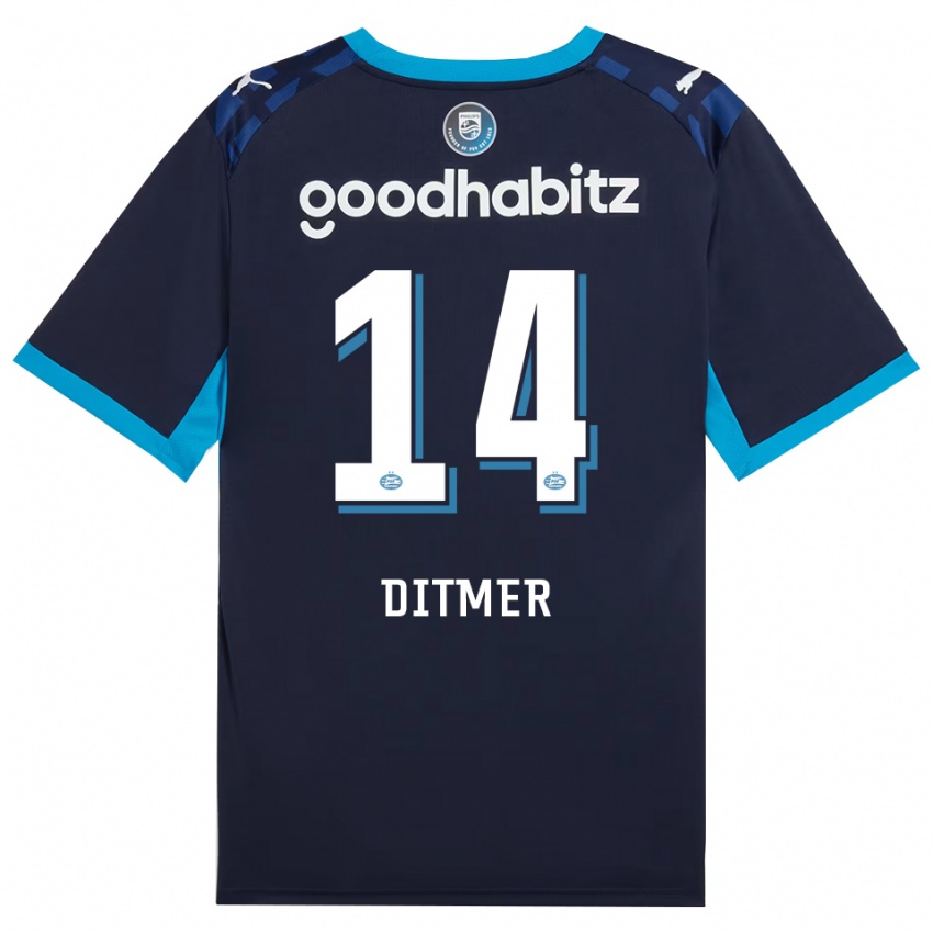 גברים Sébas Ditmer #14 כחול דודוד כחול רויאל ג'רזי קיט שלישי 2026/27 חולצה קצרה