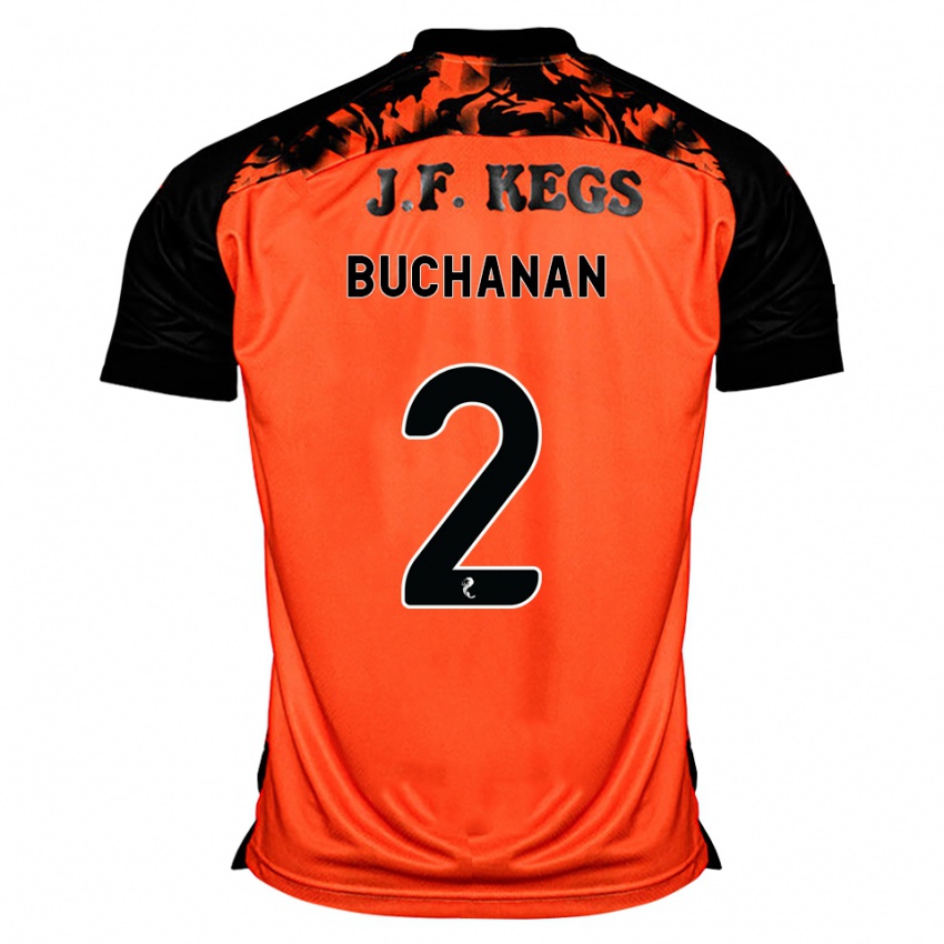 נשים Marcus Buchanan #2 כתום שחור לבן ג'רזי ביתית 2026/27 חולצה קצרה