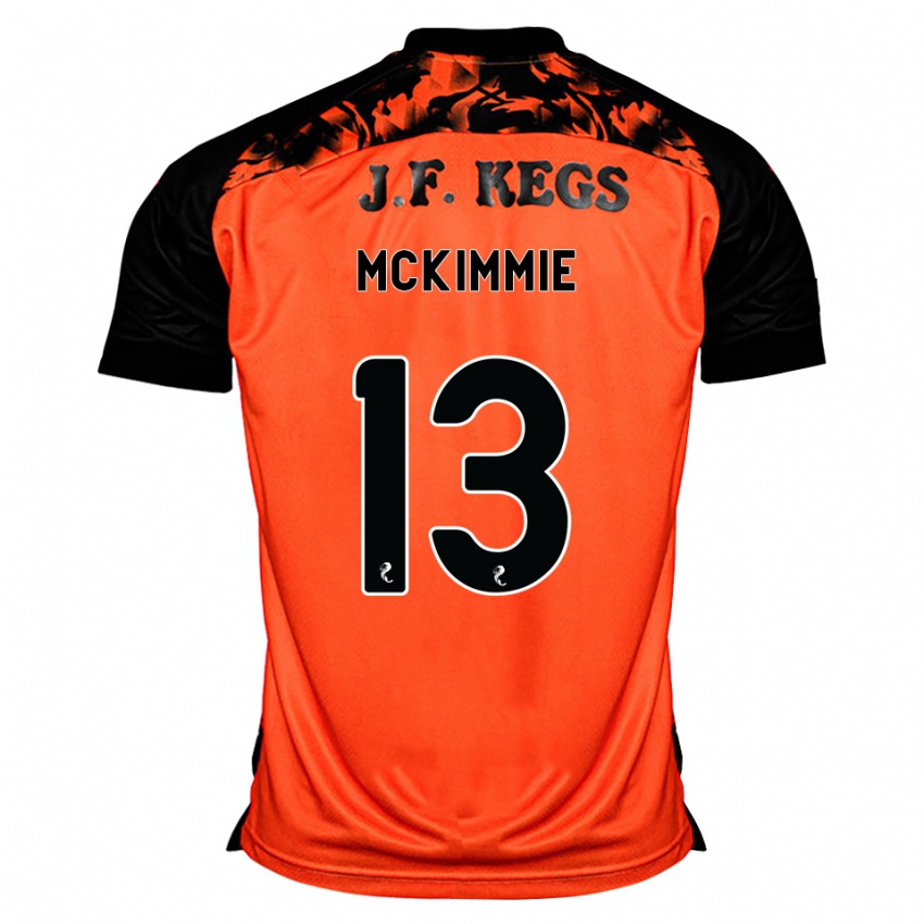 נשים Aiden Mckimmie #13 כתום שחור לבן ג'רזי ביתית 2026/27 חולצה קצרה