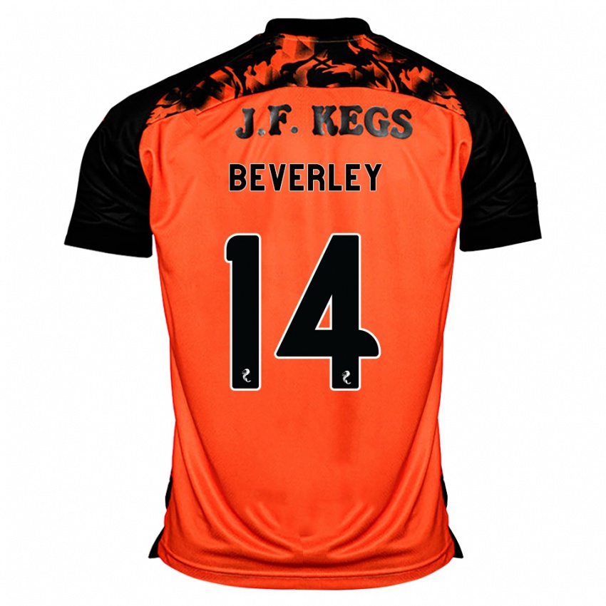 נשים Cian Beverley #14 כתום שחור לבן ג'רזי ביתית 2026/27 חולצה קצרה