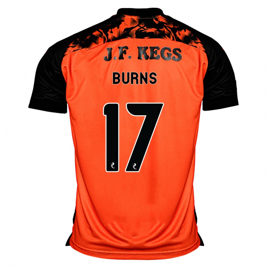 נשים Megan Burns #17 כתום שחור לבן ג'רזי ביתית 2026/27 חולצה קצרה