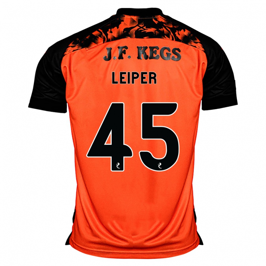 נשים Cohen Leiper #45 כתום שחור לבן ג'רזי ביתית 2026/27 חולצה קצרה