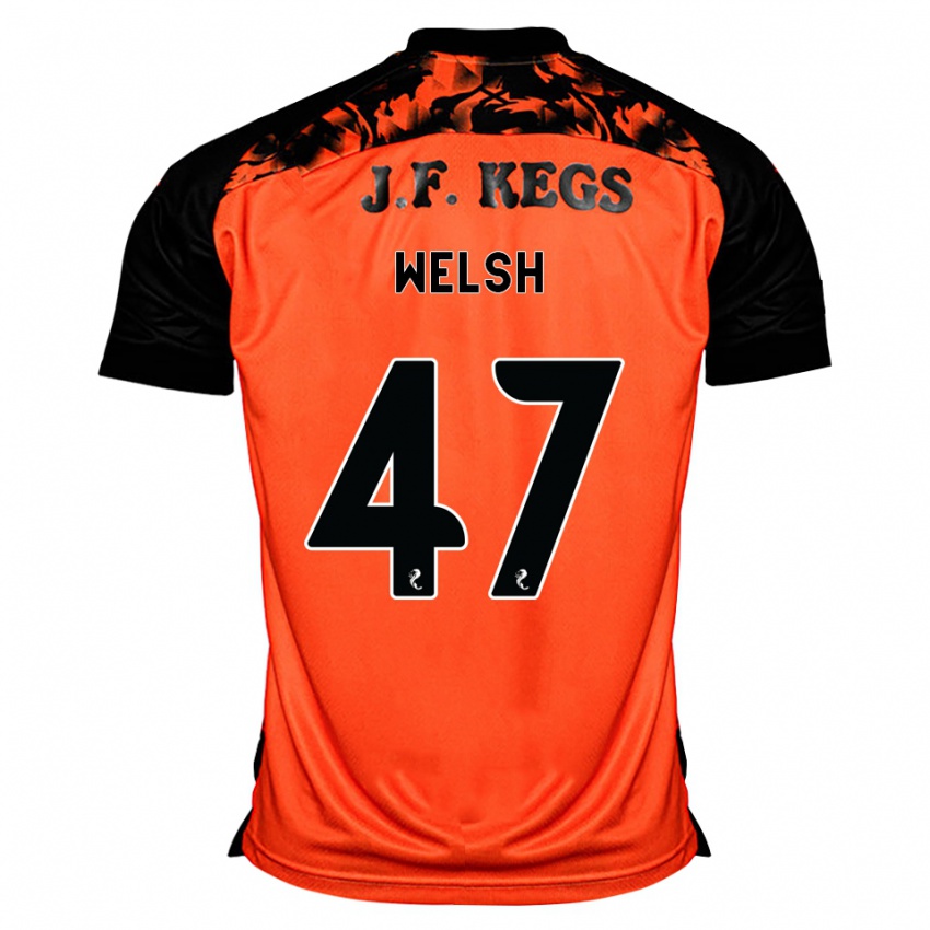 נשים Harry Welsh #47 כתום שחור לבן ג'רזי ביתית 2026/27 חולצה קצרה