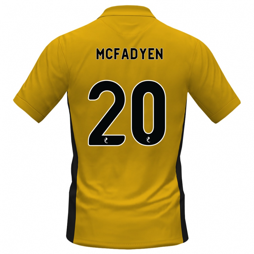 נשים Emma Mcfadyen #20 כתום שחור ג'רזי ביתית 2026/27 חולצה קצרה