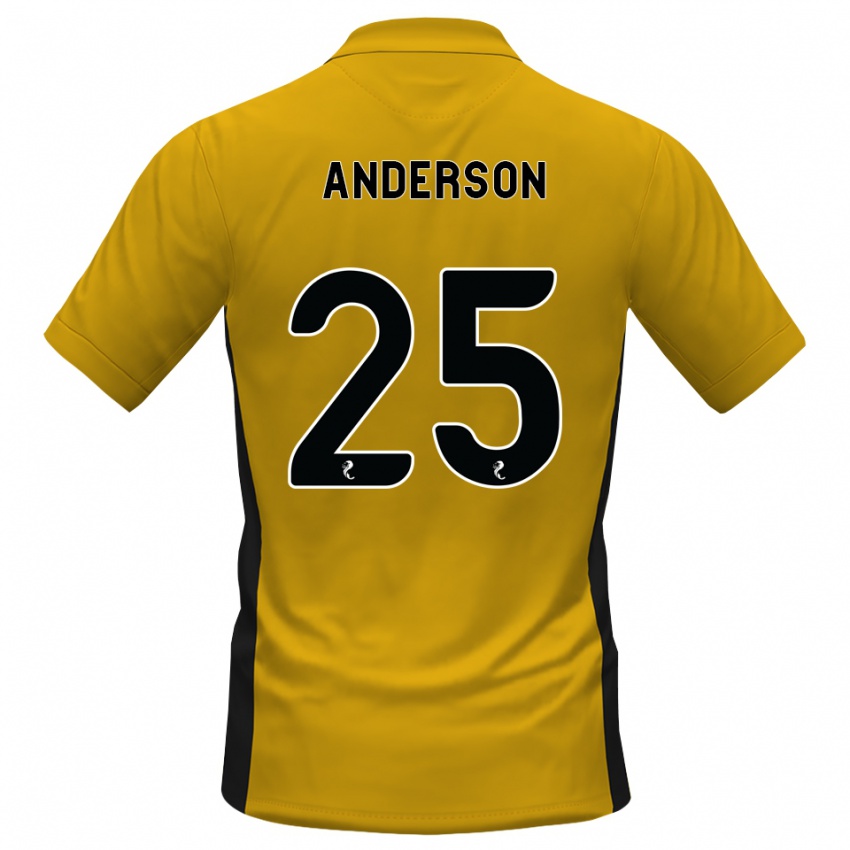 נשים Bruce Anderson #25 כתום שחור ג'רזי ביתית 2026/27 חולצה קצרה