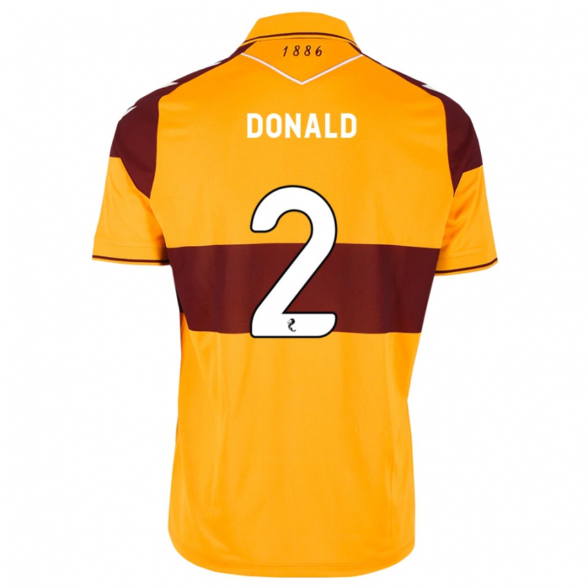 נשים Eve Donald #2 בורדו כתום ג'רזי ביתית 2026/27 חולצה קצרה