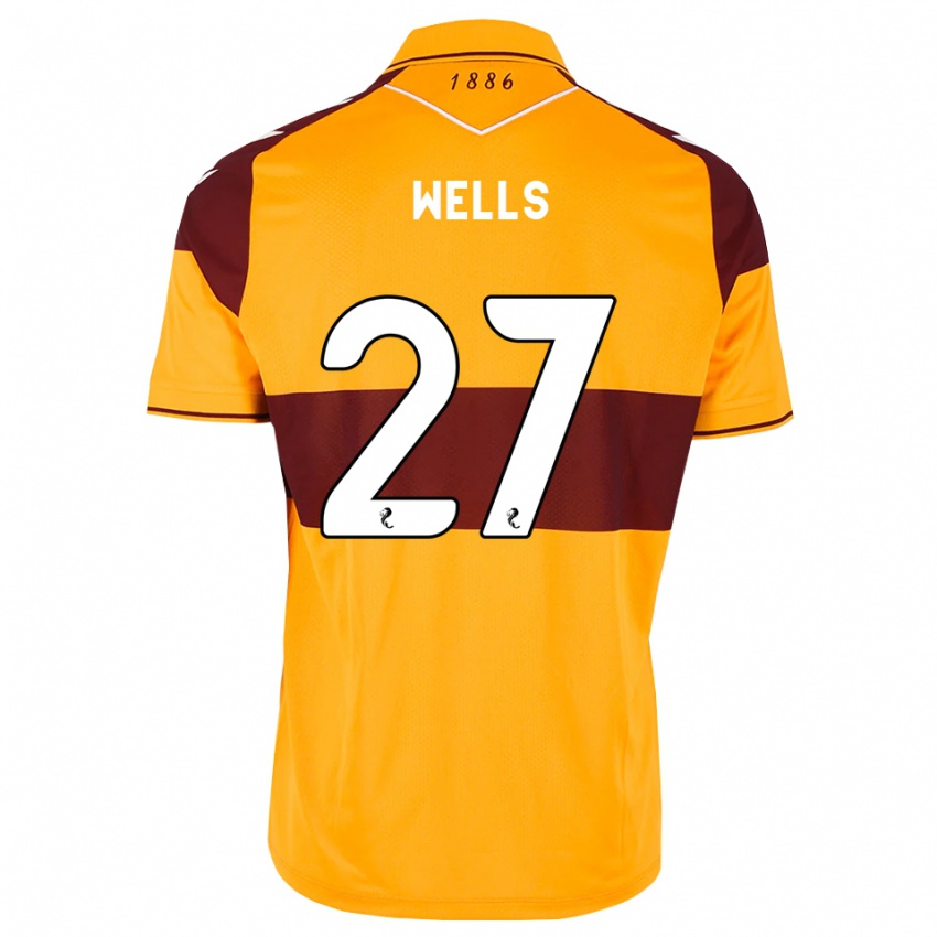נשים Dylan Wells #27 בורדו כתום ג'רזי ביתית 2026/27 חולצה קצרה
