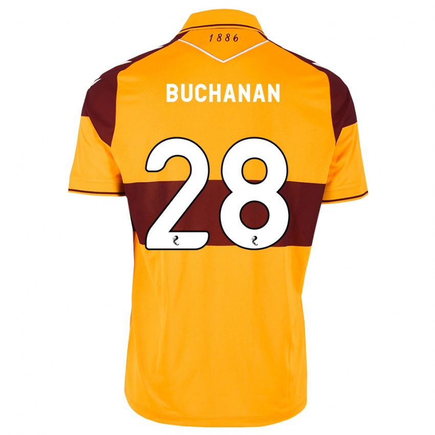 נשים Aaron Buchanan #28 בורדו כתום ג'רזי ביתית 2026/27 חולצה קצרה