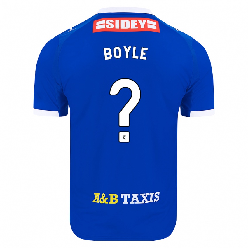 נשים Callum Boyle #0 כחול אדום צהוב ג'רזי ביתית 2026/27 חולצה קצרה