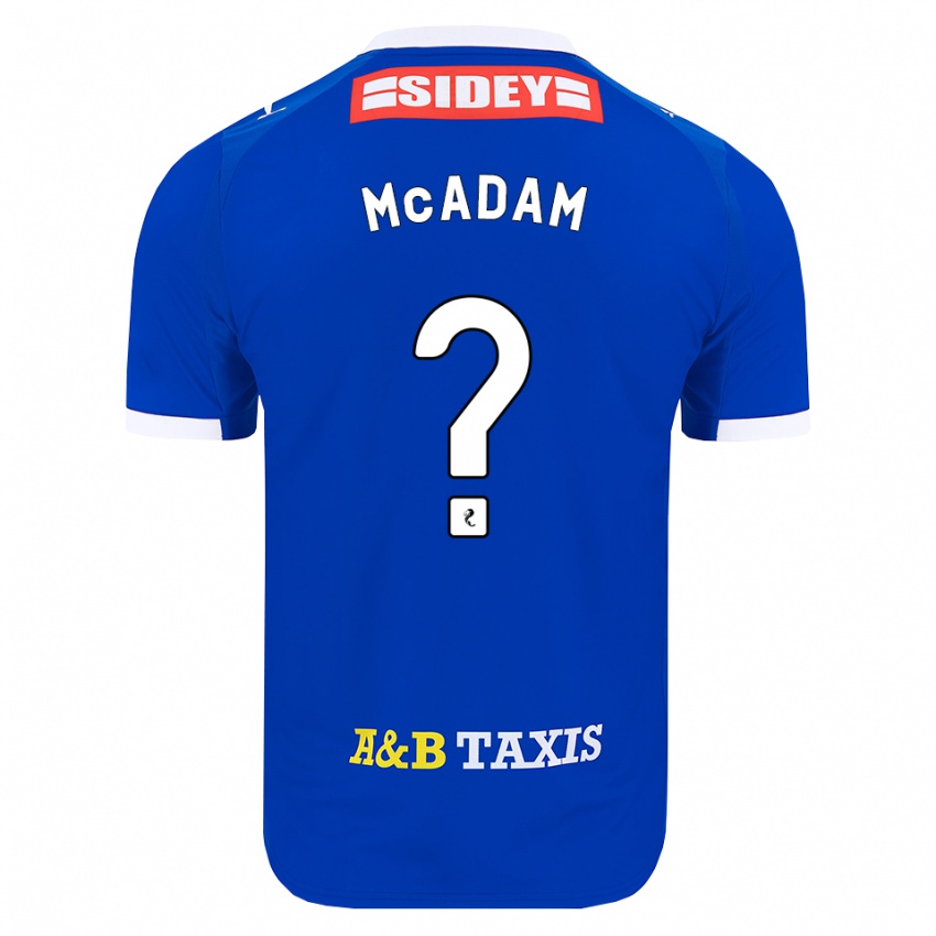 נשים Dougal Mcadam #0 כחול אדום צהוב ג'רזי ביתית 2026/27 חולצה קצרה