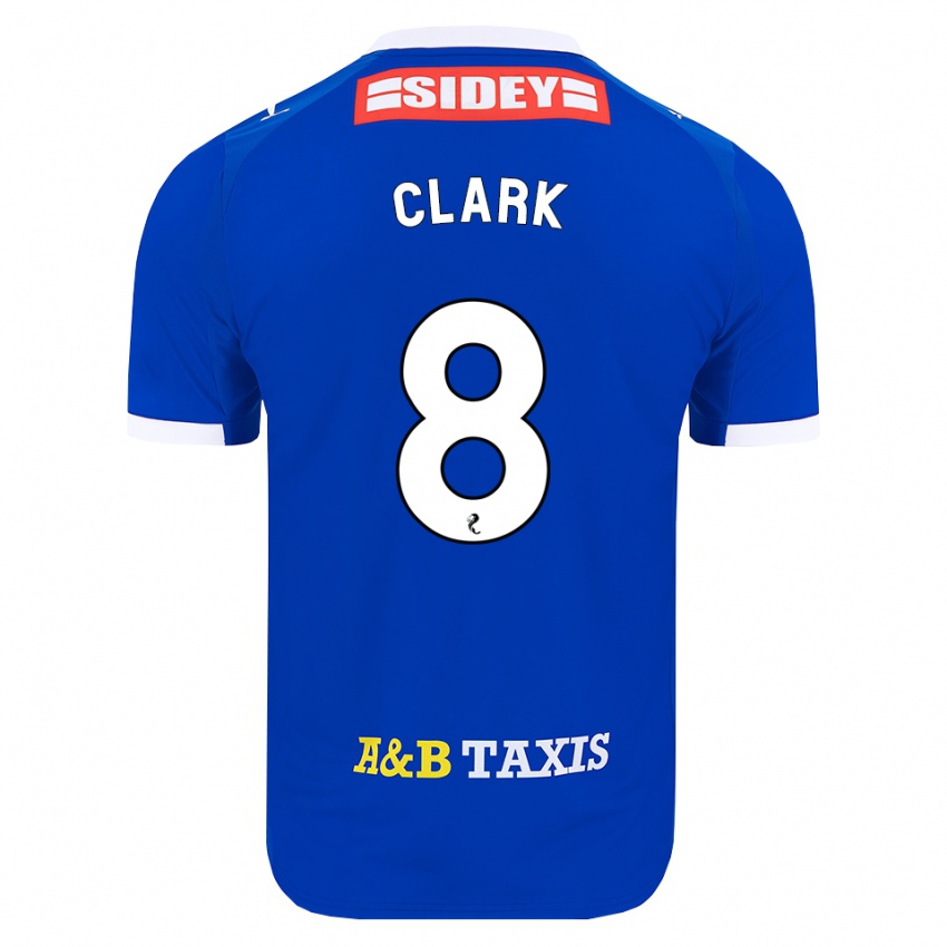 נשים Hannah Clark #8 כחול אדום צהוב ג'רזי ביתית 2026/27 חולצה קצרה