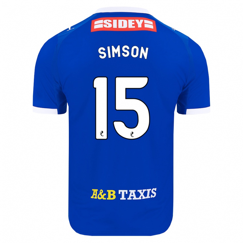 נשים Steffi Simson #15 כחול אדום צהוב ג'רזי ביתית 2026/27 חולצה קצרה