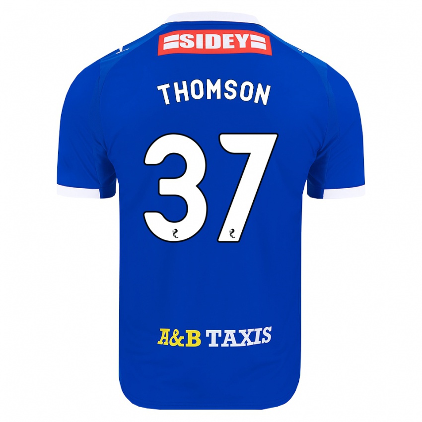 נשים Kyle Thomson #37 כחול אדום צהוב ג'רזי ביתית 2026/27 חולצה קצרה