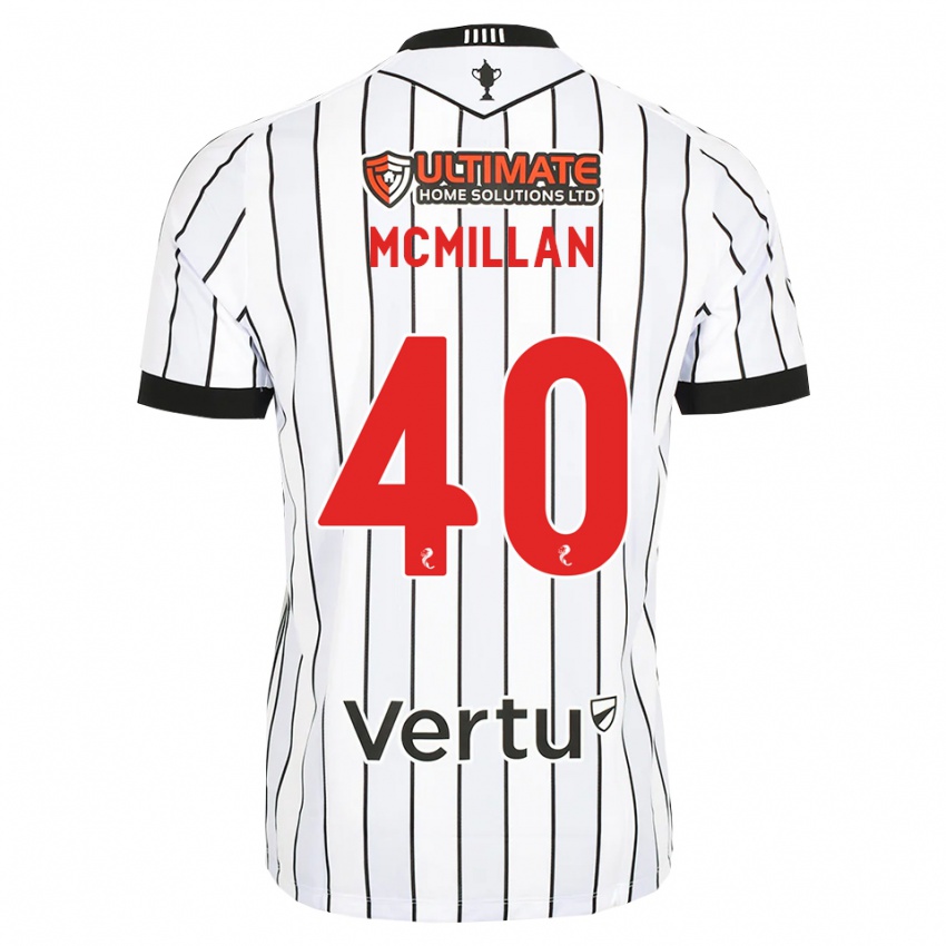 נשים Caiden Mcmillan #40 לבן שחור אדום ג'רזי ביתית 2026/27 חולצה קצרה