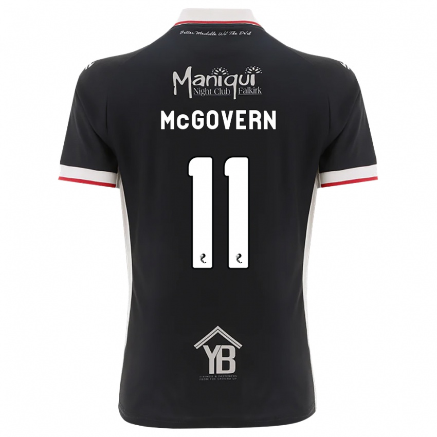 נשים Paul Mcgovern #11 שחור לבן אדום ג'רזי ביתית 2026/27 חולצה קצרה