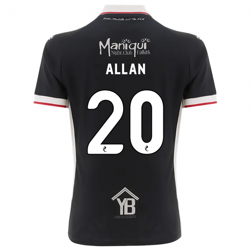 נשים Connor Allan #20 שחור לבן אדום ג'רזי ביתית 2026/27 חולצה קצרה