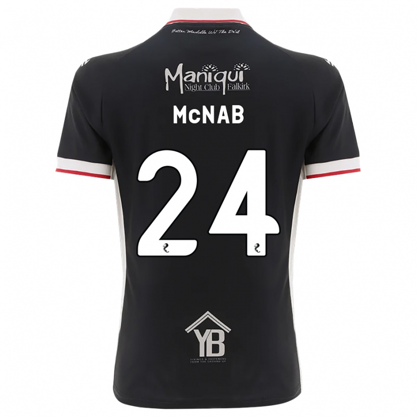נשים Cameron Mcnab #24 שחור לבן אדום ג'רזי ביתית 2026/27 חולצה קצרה