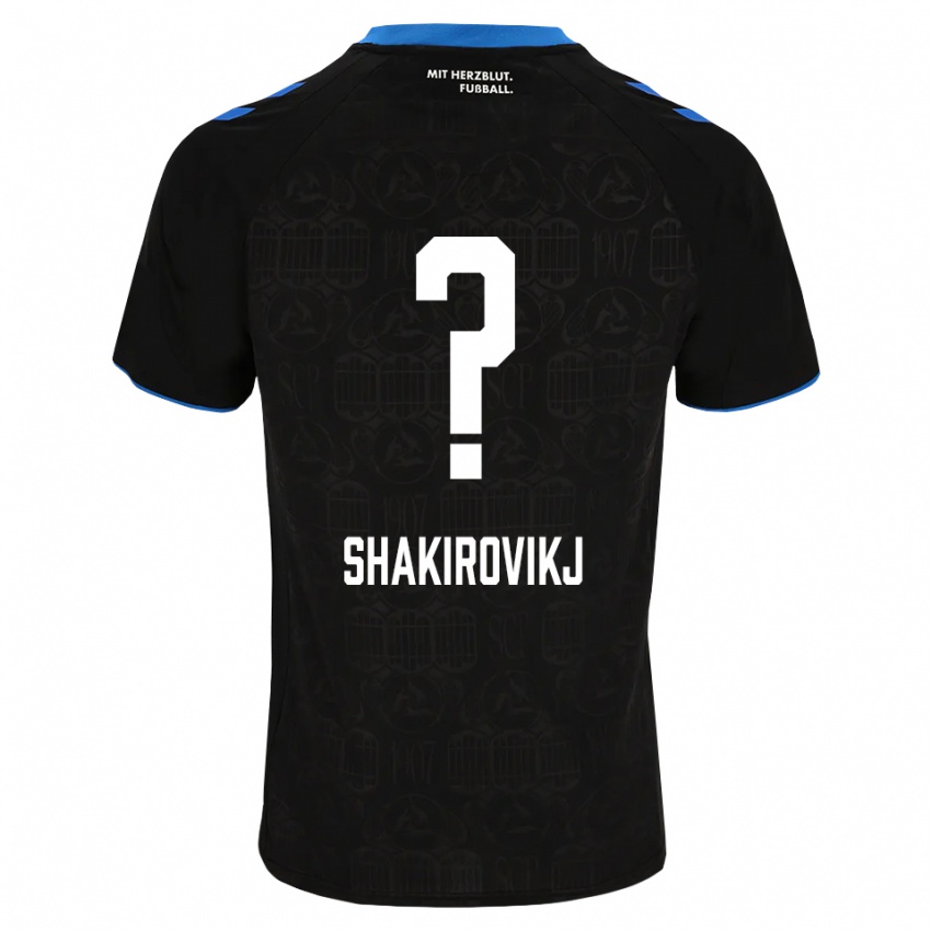נשים Diin Shakirovikj #0 שחור לבן אדום ג'רזי ביתית 2026/27 חולצה קצרה