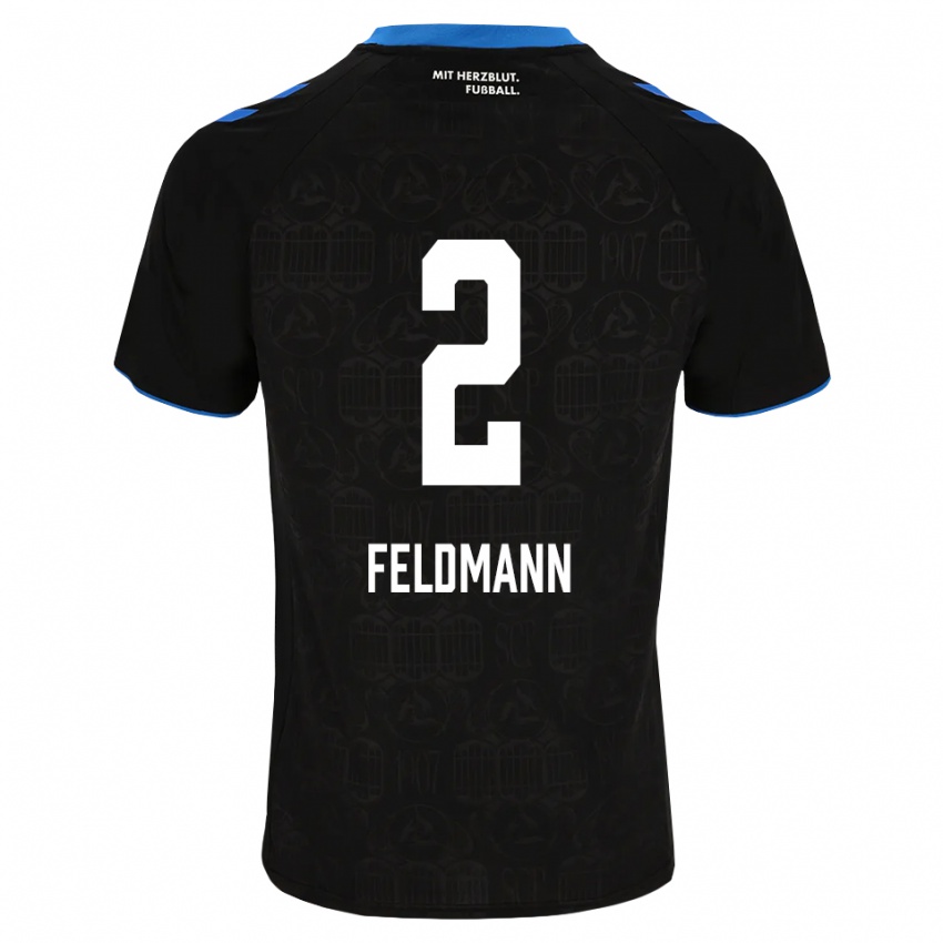 נשים Ole Feldmann #2 שחור לבן אדום ג'רזי ביתית 2026/27 חולצה קצרה