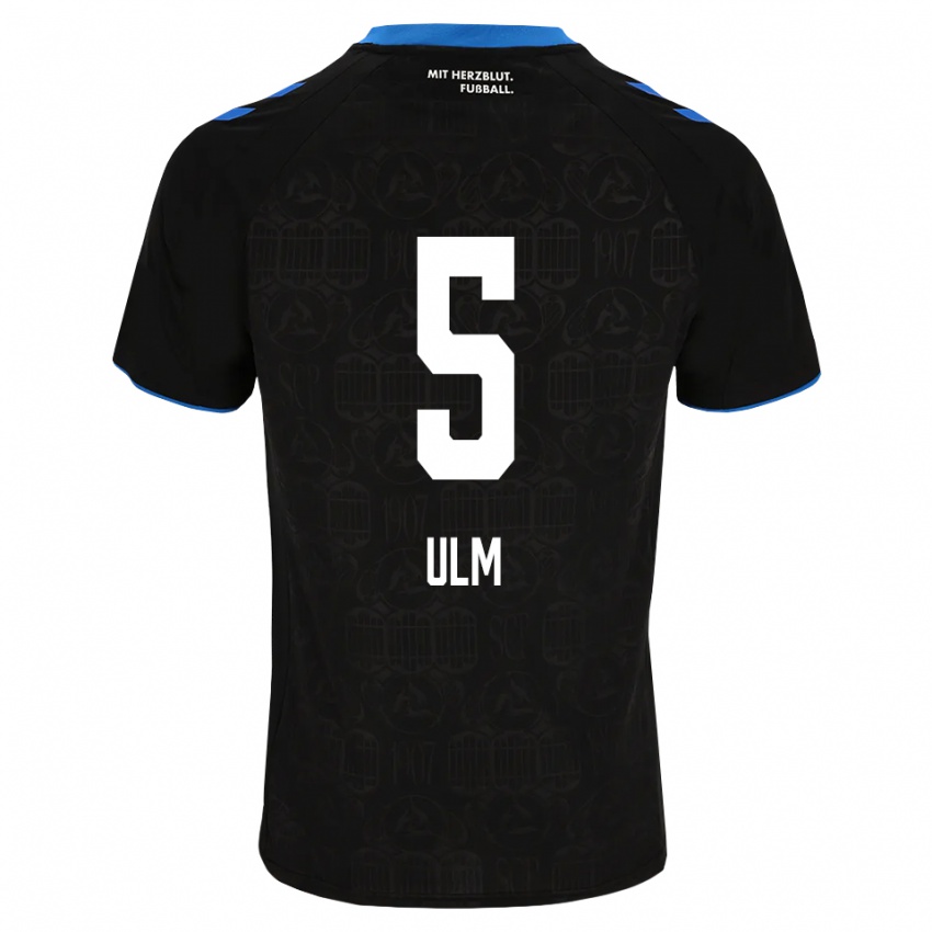 נשים Ethan Ulm #5 שחור לבן אדום ג'רזי ביתית 2026/27 חולצה קצרה