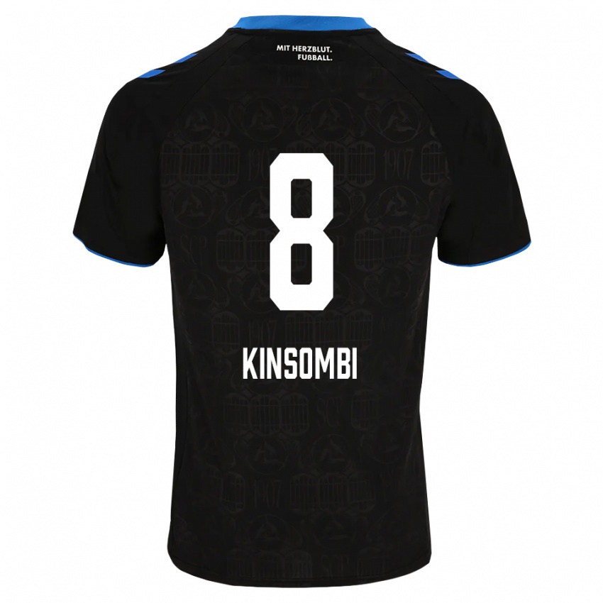 נשים David Kinsombi #8 שחור לבן אדום ג'רזי ביתית 2026/27 חולצה קצרה