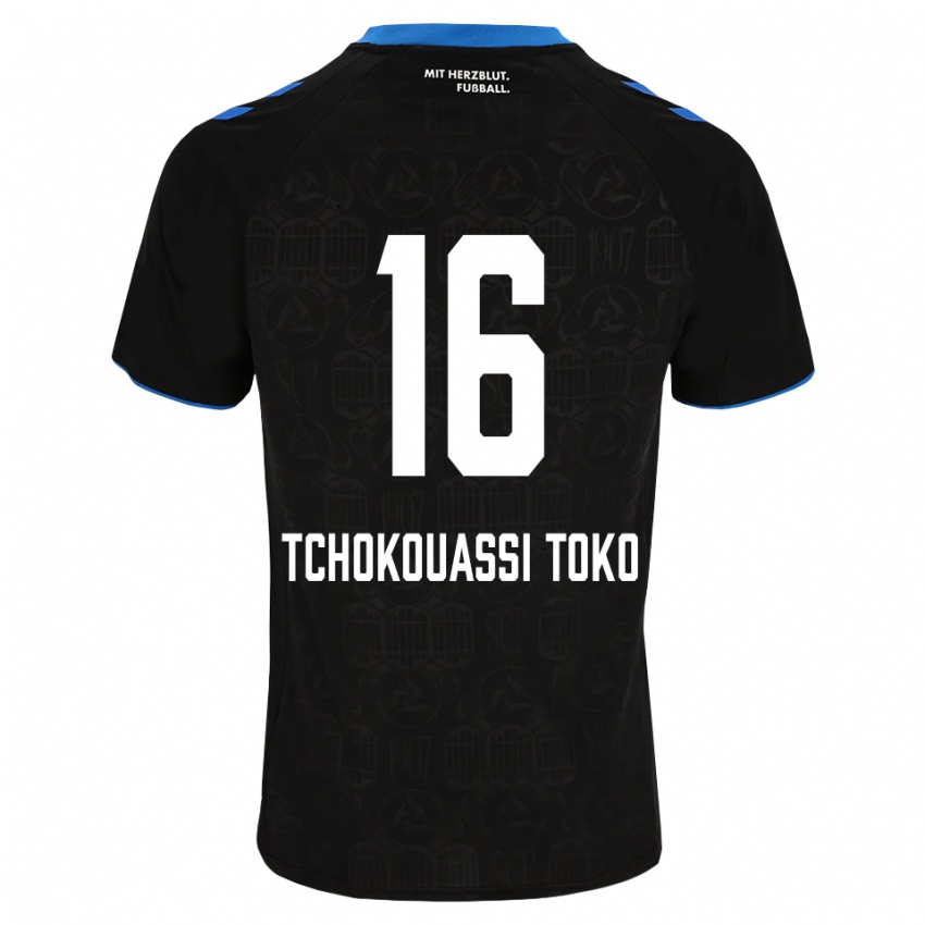 נשים Daryl Tchokouassi Toko #16 שחור לבן אדום ג'רזי ביתית 2026/27 חולצה קצרה