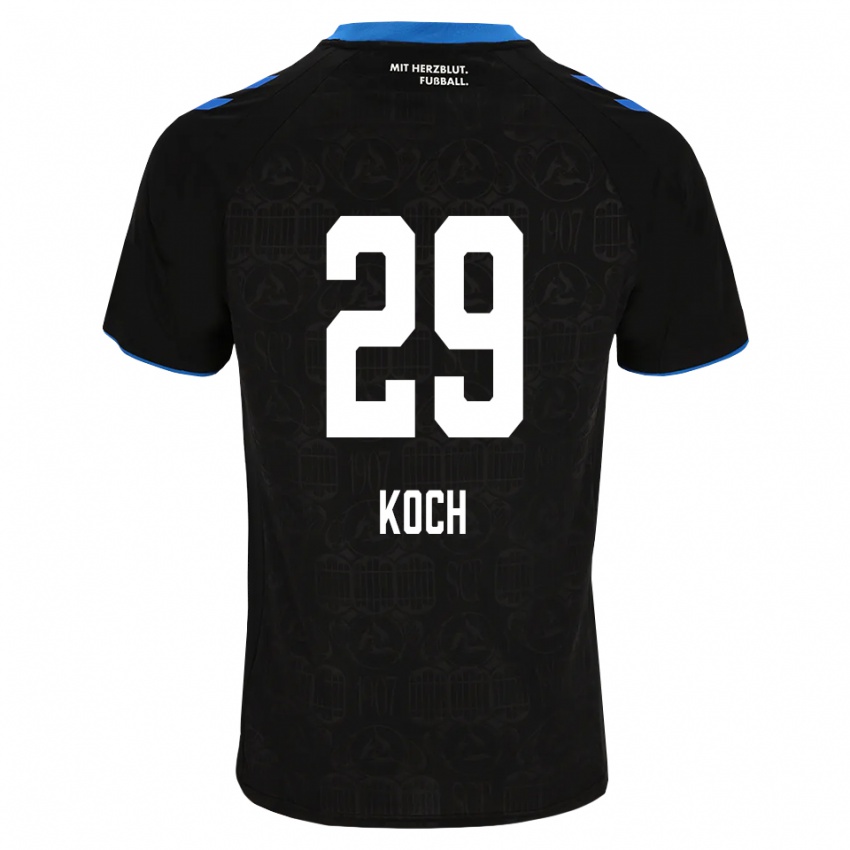 נשים Henrik Koch #29 שחור לבן אדום ג'רזי ביתית 2026/27 חולצה קצרה
