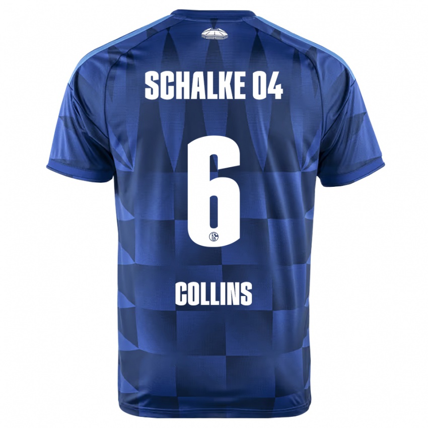 נשים Brody Collins #6 כחול כהה צהוב לבן ג'רזי ביתית 2026/27 חולצה קצרה