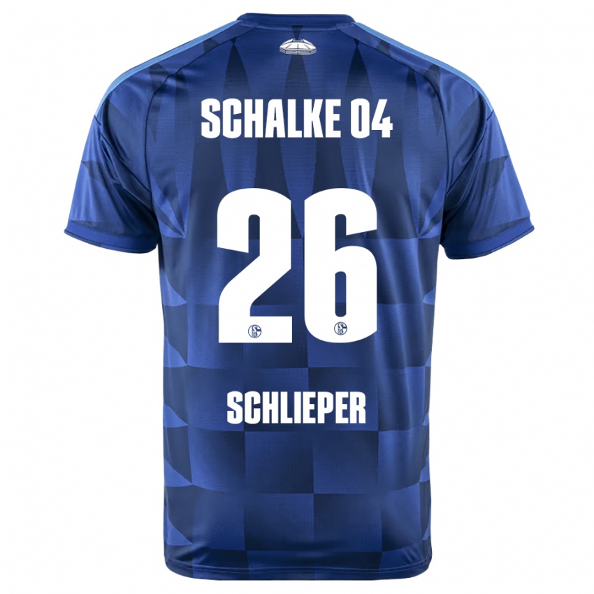 נשים Ben Schlieper #26 כחול כהה צהוב לבן ג'רזי ביתית 2026/27 חולצה קצרה