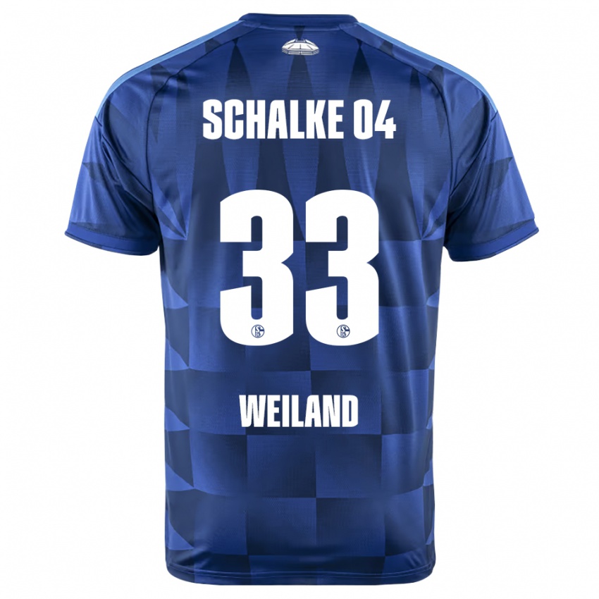 נשים Max Weiland #33 כחול כהה צהוב לבן ג'רזי ביתית 2026/27 חולצה קצרה