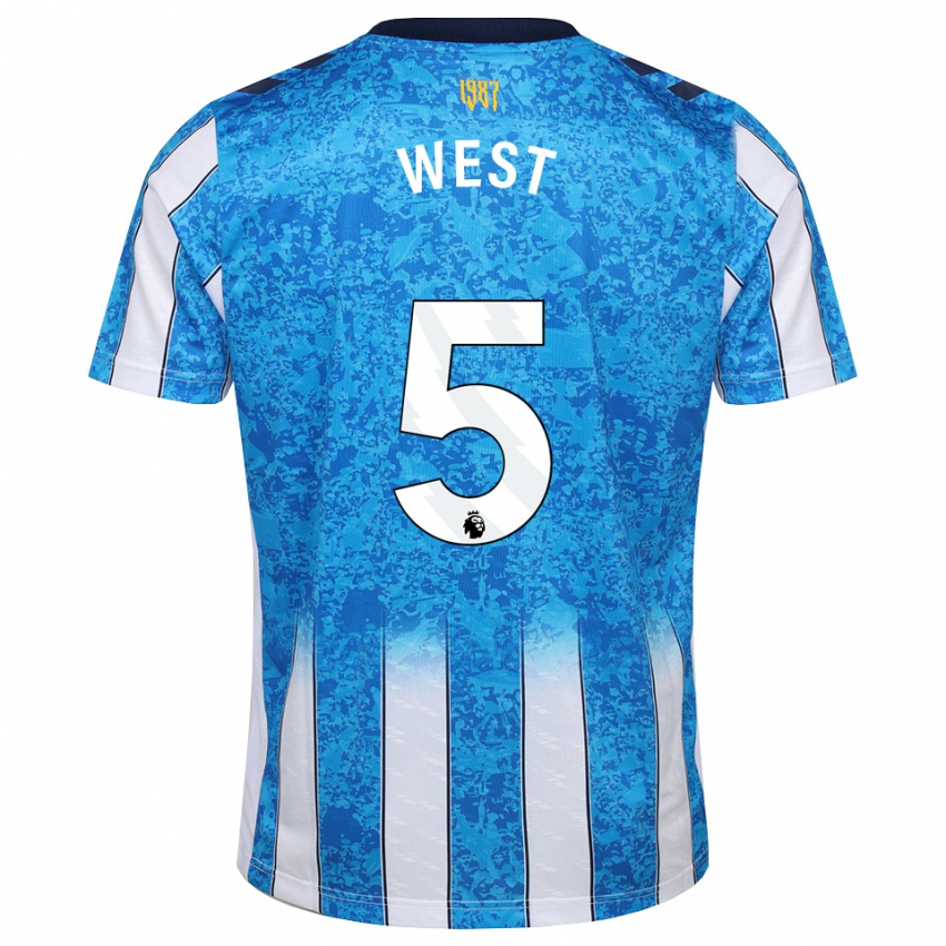 נשים Devon West #5 לבן כחול כתום ג'רזי ביתית 2026/27 חולצה קצרה