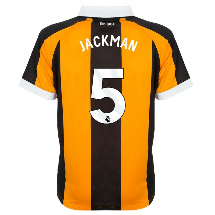 נשים Ellice Jackman #5 כתום שחור לבן ג'רזי ביתית 2026/27 חולצה קצרה