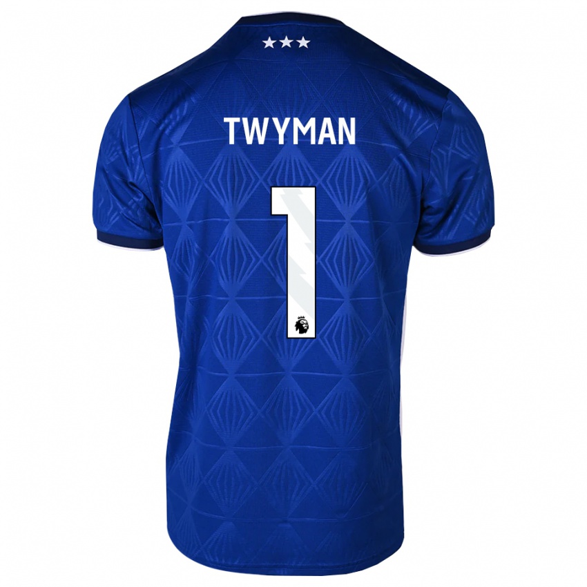 נשים Edward Twyman #1 כחול בינוני לבן אדום ג'רזי ביתית 2026/27 חולצה קצרה