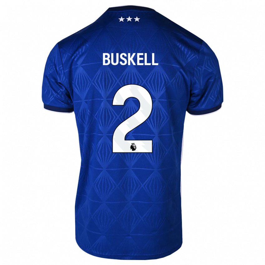 נשים Benjamin Buskell #2 כחול בינוני לבן אדום ג'רזי ביתית 2026/27 חולצה קצרה