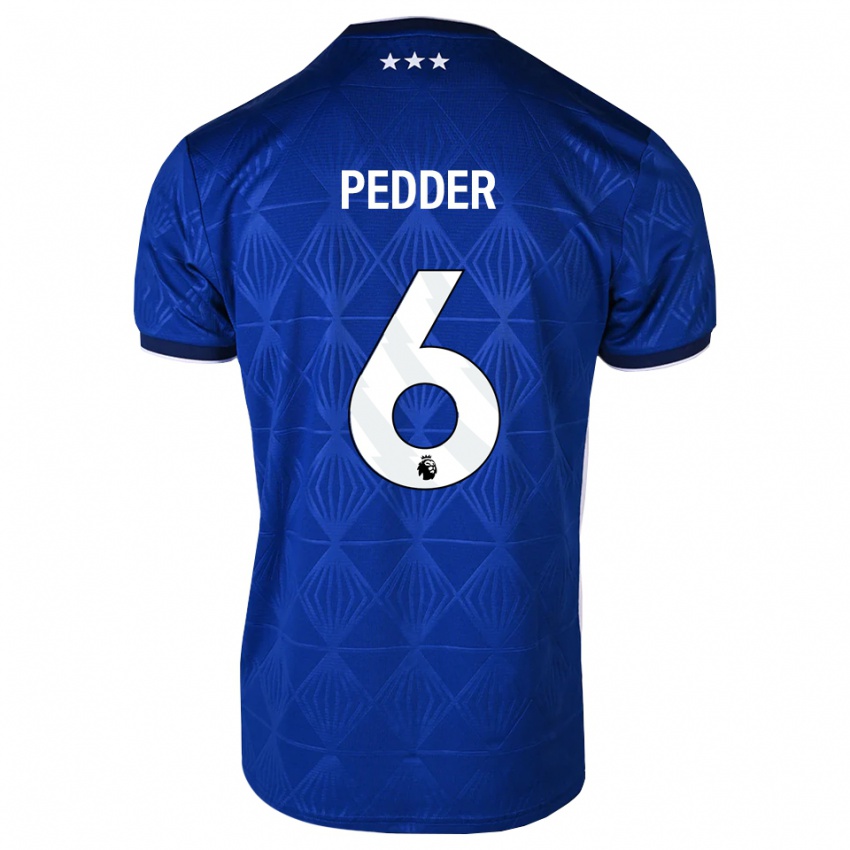 נשים Indiana Pedder #6 כחול בינוני לבן אדום ג'רזי ביתית 2026/27 חולצה קצרה