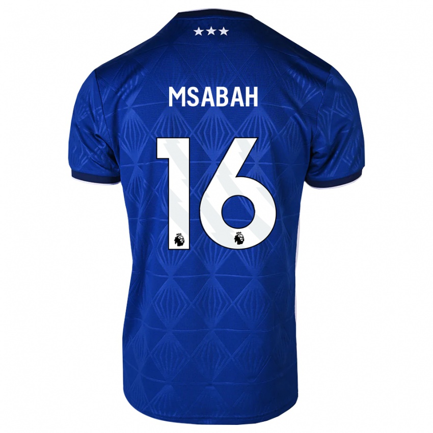 נשים Ibrahim Msabah #16 כחול בינוני לבן אדום ג'רזי ביתית 2026/27 חולצה קצרה